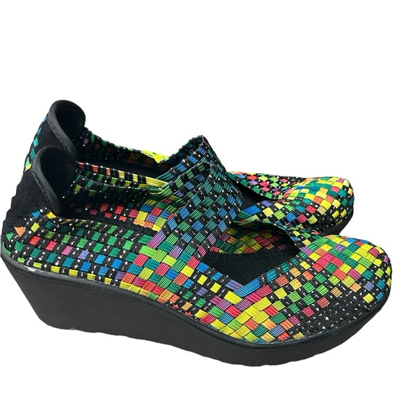 Steven by Steve Madden Size 6.5 Brice Multicolor Wedge - Picture 6 of 7